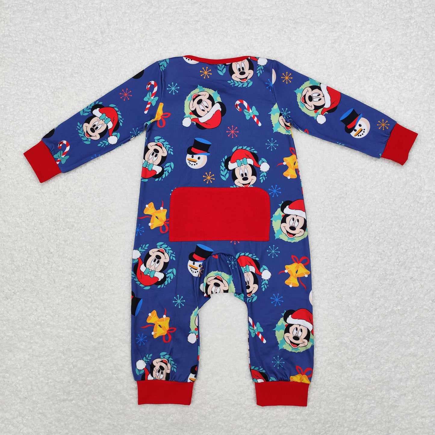 Christmas mouse sibling LR1417 boy romper 202408 RTS