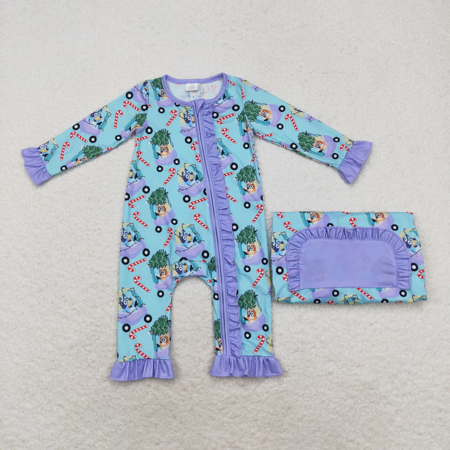 LR1419  BAMBOO Christmas bluey LR1419 girl romper 202408 RTS