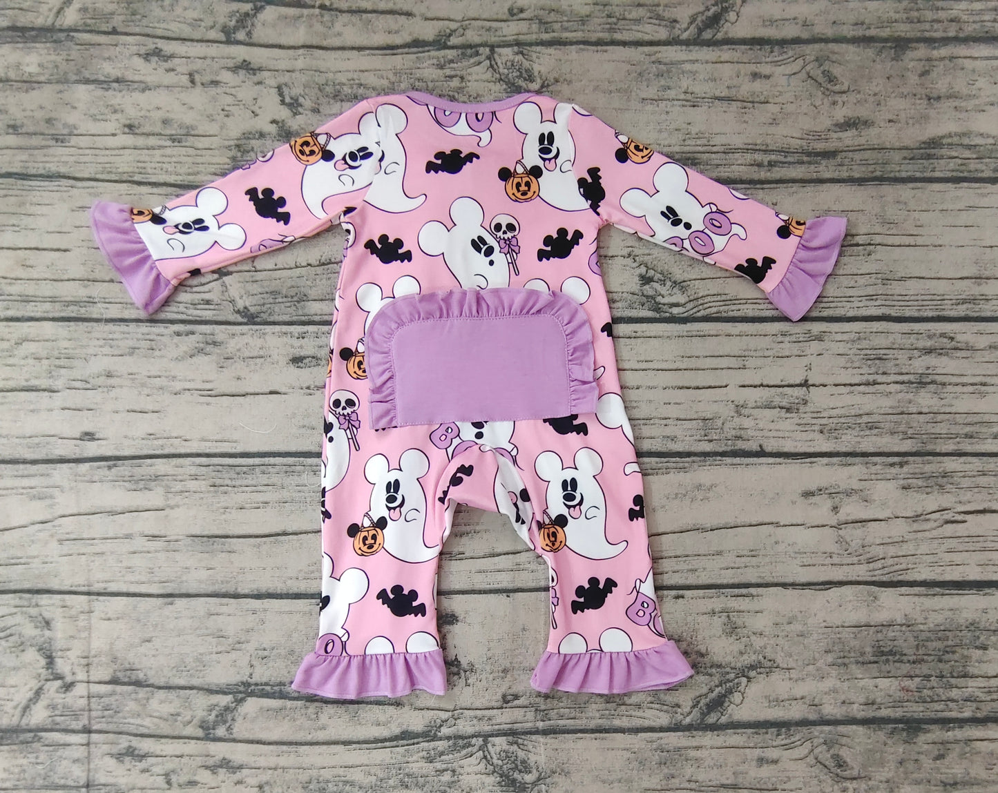 Halloween mouse boo sibling LR1424 girl romper 202408 preorder