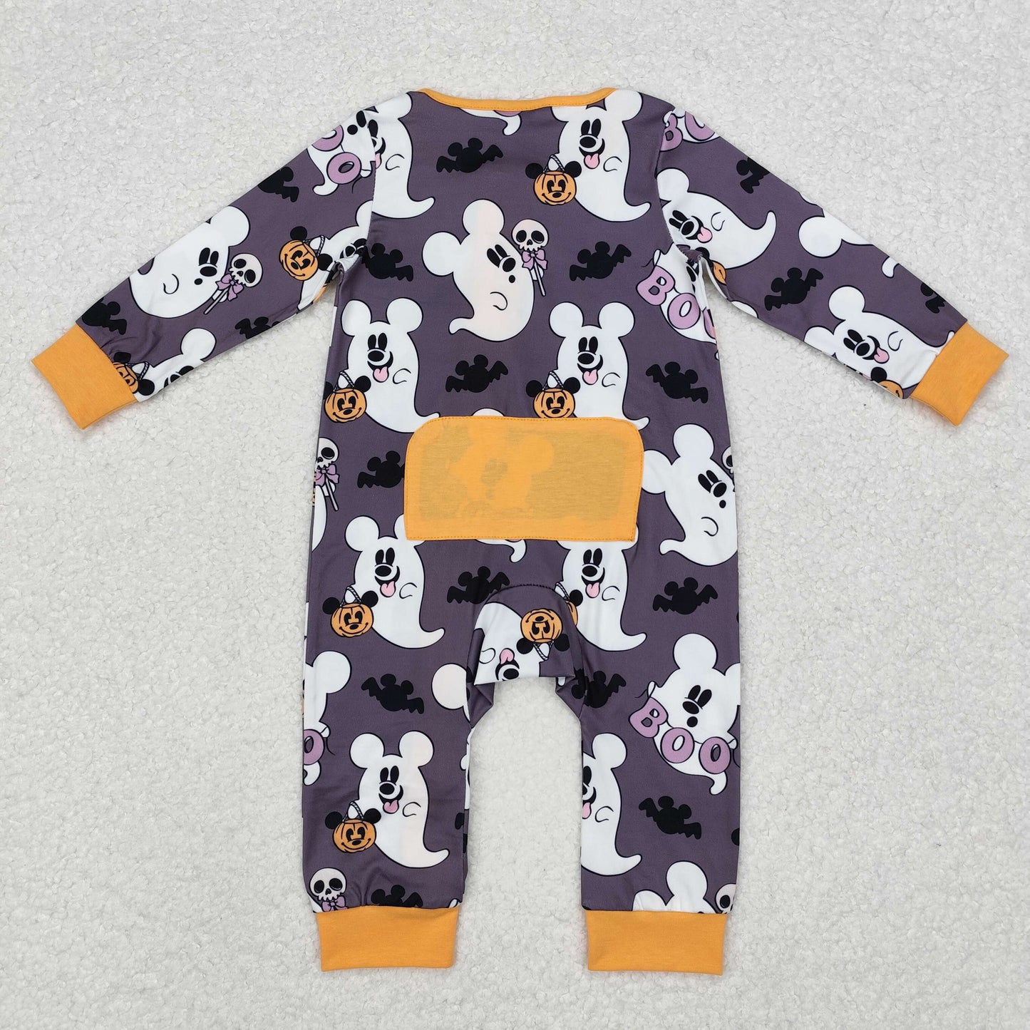 Halloween mouse boo sibling LR1425 boy romper 202409 RTS