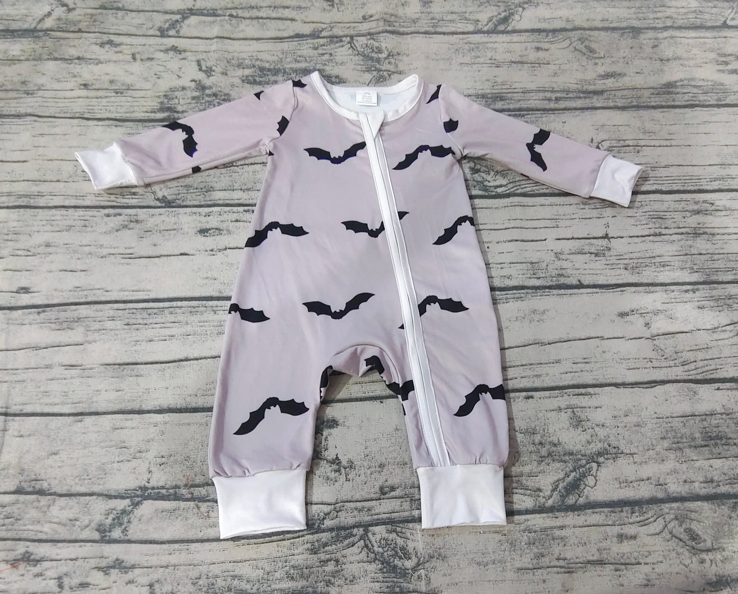 BAMBOO Halloween bat sibling LR1438 boy romper 202409 RTS