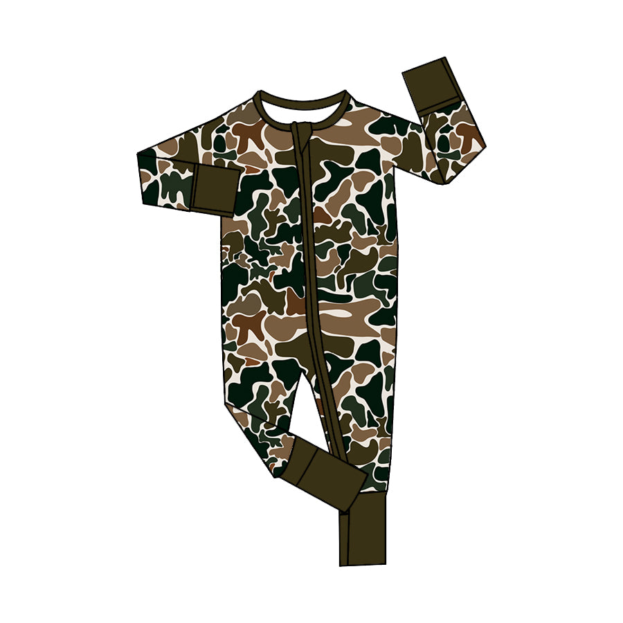 Camo sibling LR1453 boy romper 202408 preorder