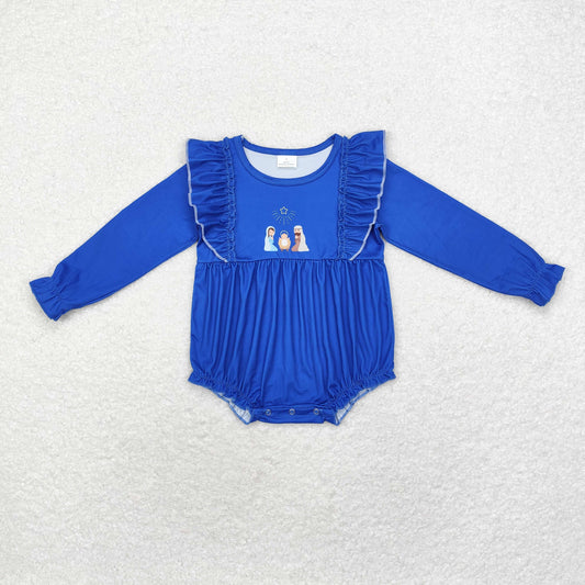 LR1473 thanksgiving jesus  sibling girl romper 202408 RTS