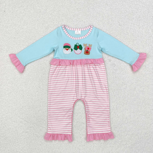 LR1476 embroidery Christmas tree girl  romper 202409 RTS