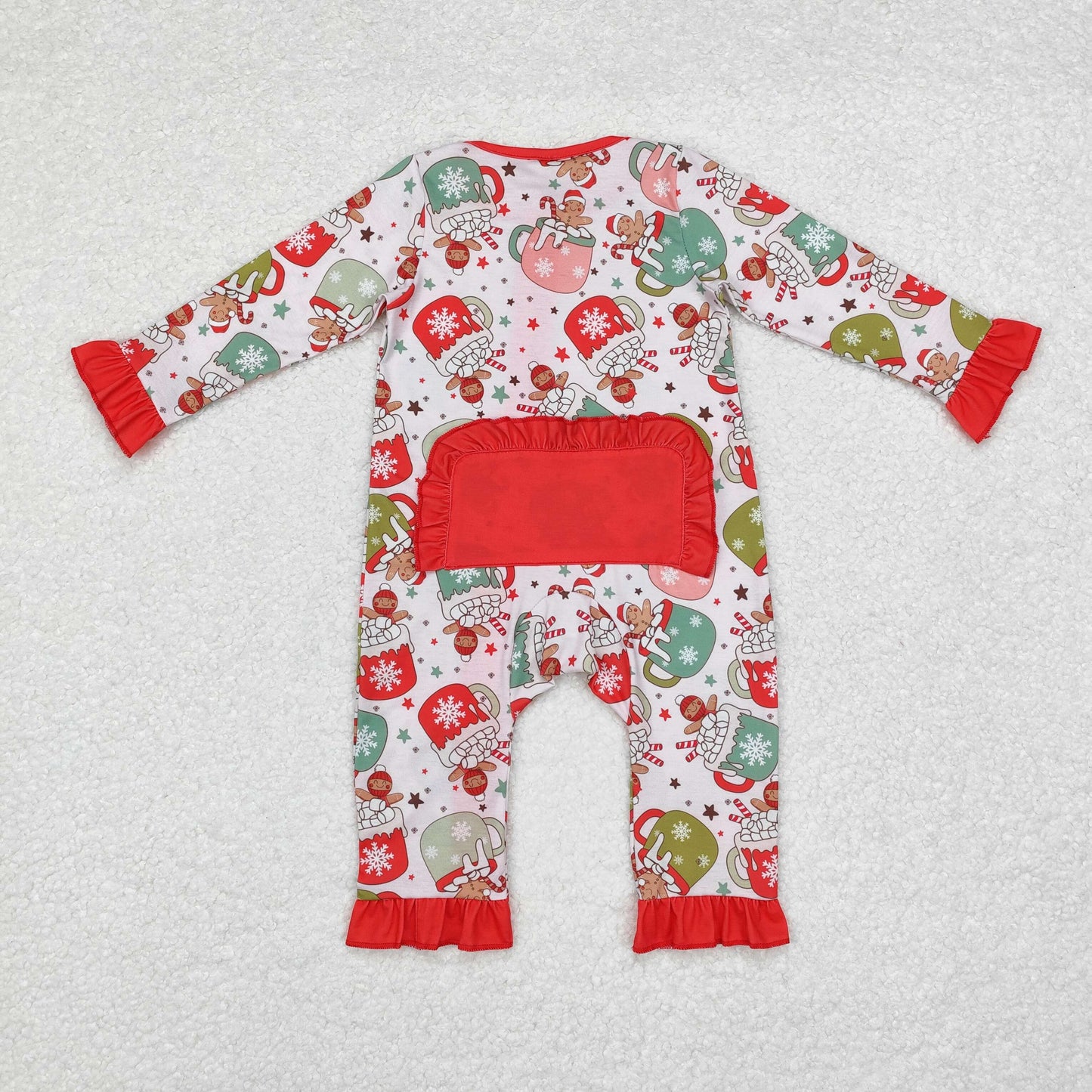 LR1509  BAMBOO   sibling  Christmas cup girl romper 202409 RTS