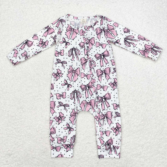 LR1512 BAMBOO butterfly girl pink romper 202408 RTS