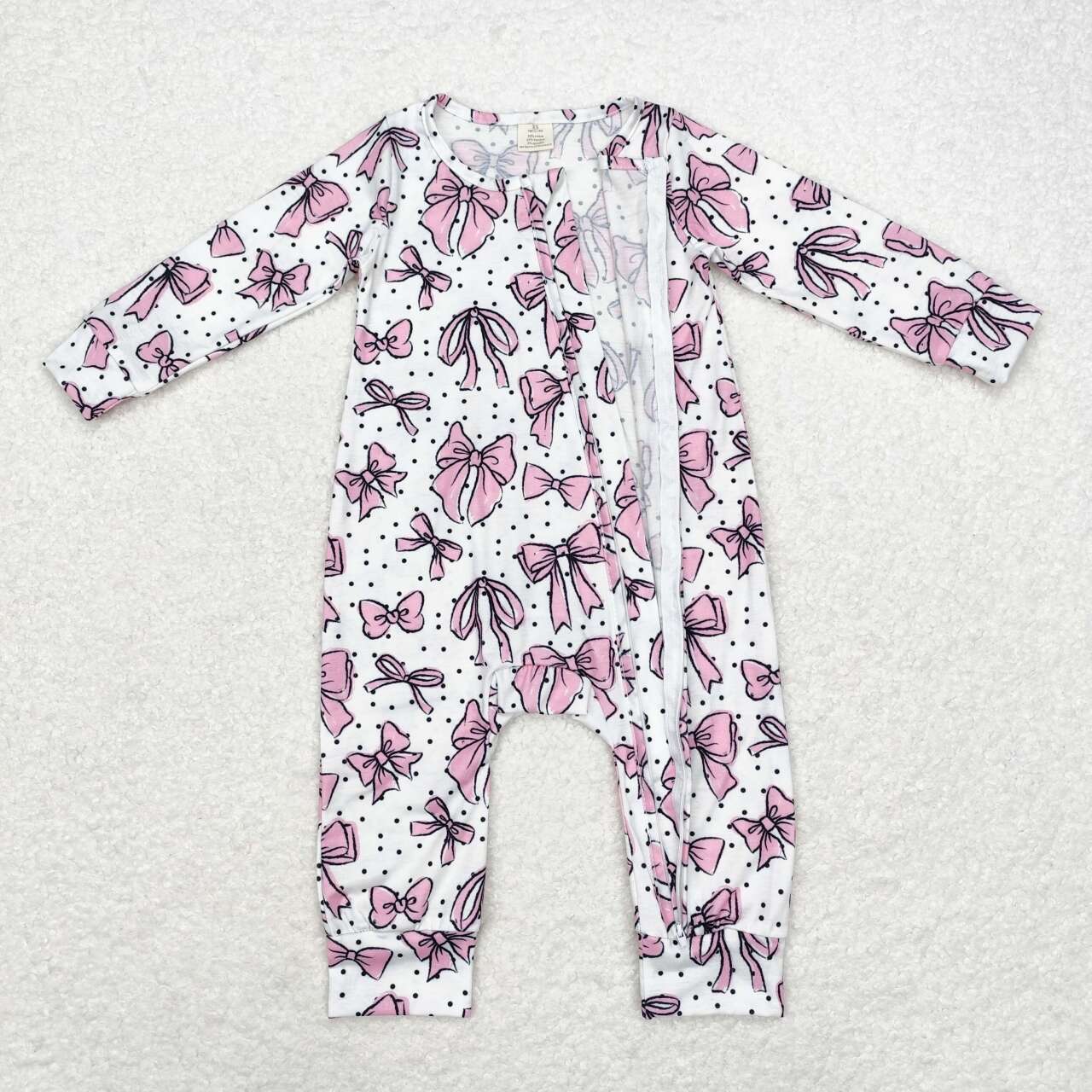 LR1512 BAMBOO butterfly girl pink romper 202408 RTS