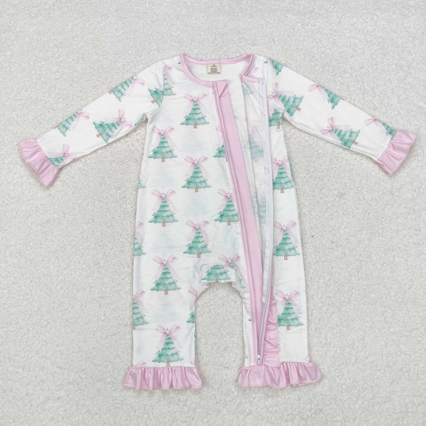 BAMBOO  LR1518 Christmas tree girl romper 202409 RTS sibling