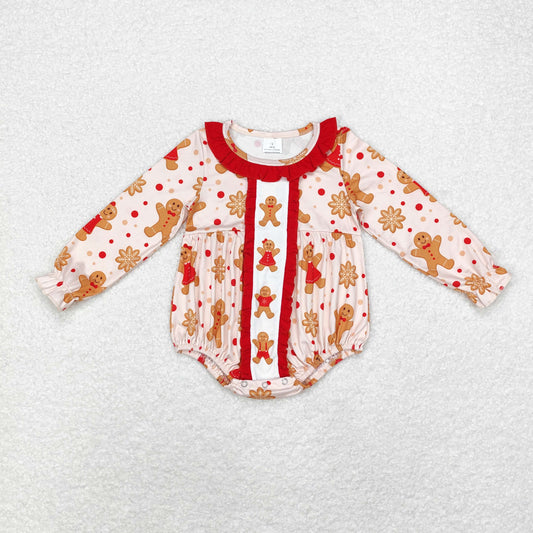 LR1583 Christmas gingerbread girl romper 202408 RTS sibling