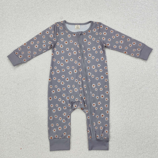 LR1603 BAMBOO boy flower  western  romper 202410  sibling RTS