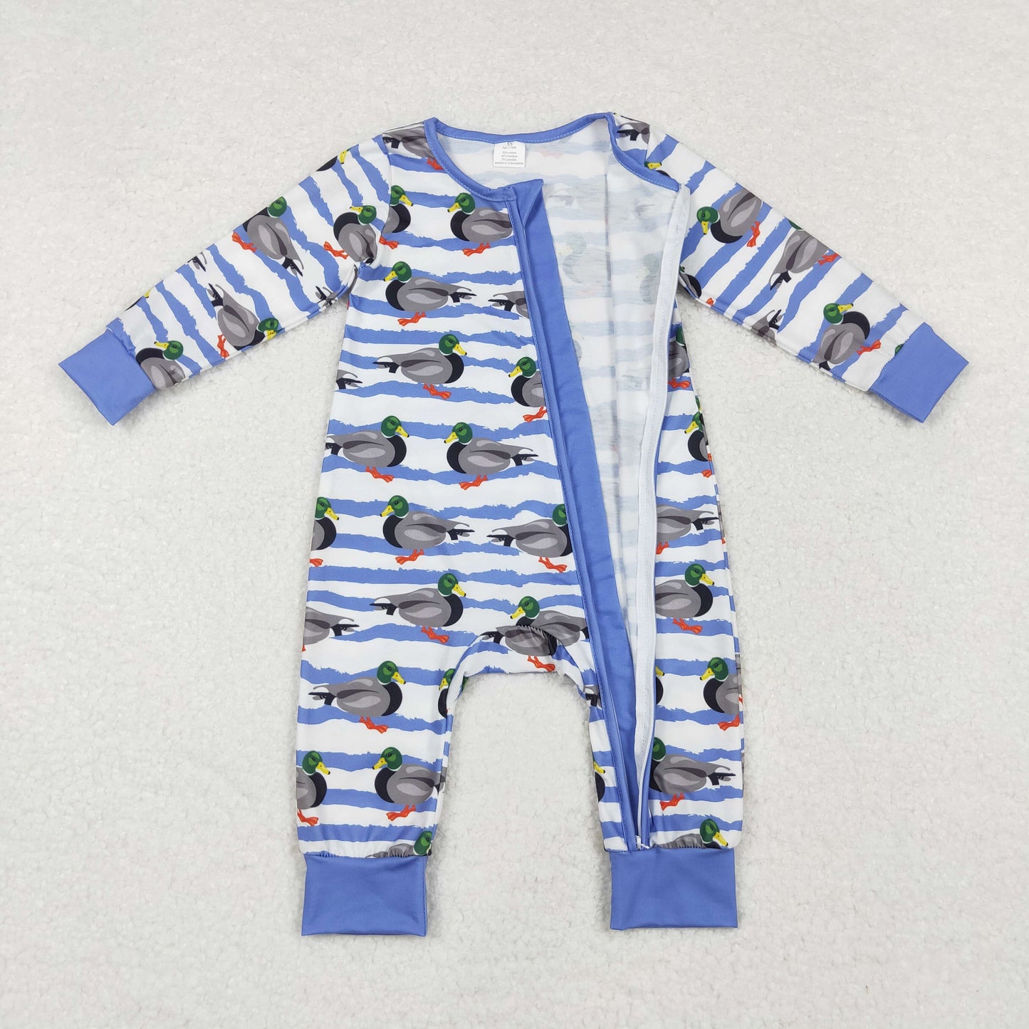 LR1645 -BAMBOO duck girl romper 202410 sibling RTS