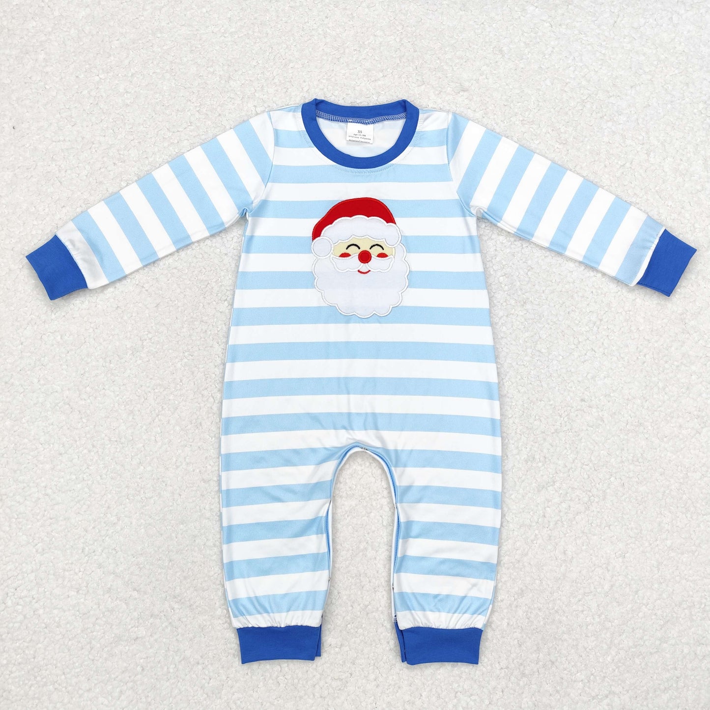 LR1661  embroidery Christmas Santa sibling  boy romper 202409 RTS