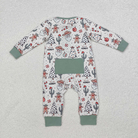 LR1674  Christmas gringerbread boy romper 202410 RTS