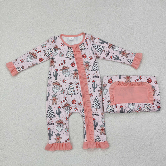 LR1675 Christmas gringerbread girl  romper 202410 RTS