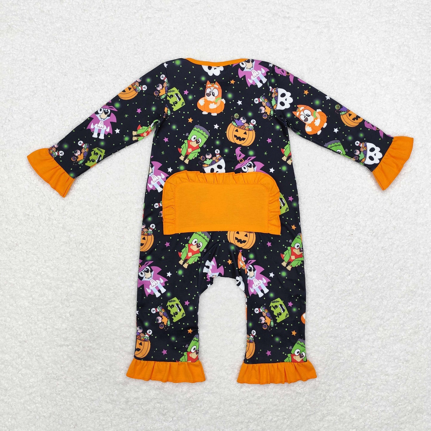 sibling LR1694 Halloween bluey girl  romper 202409 RTS