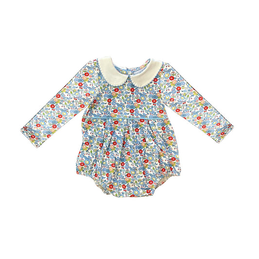 LR1716 flower sibling girl romper 202408 preorder