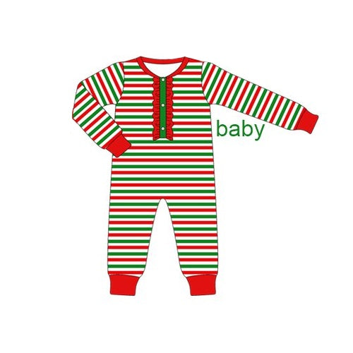 LR1721 stripe sibling  girl  romper 202408 preorder