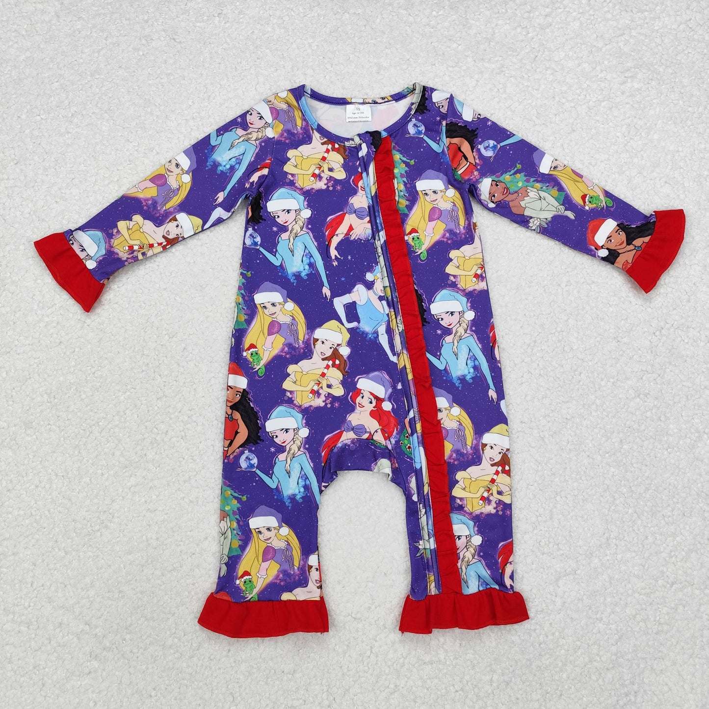 LR1741 Christmas princess cartoon sibling girl romper 202410 RTS