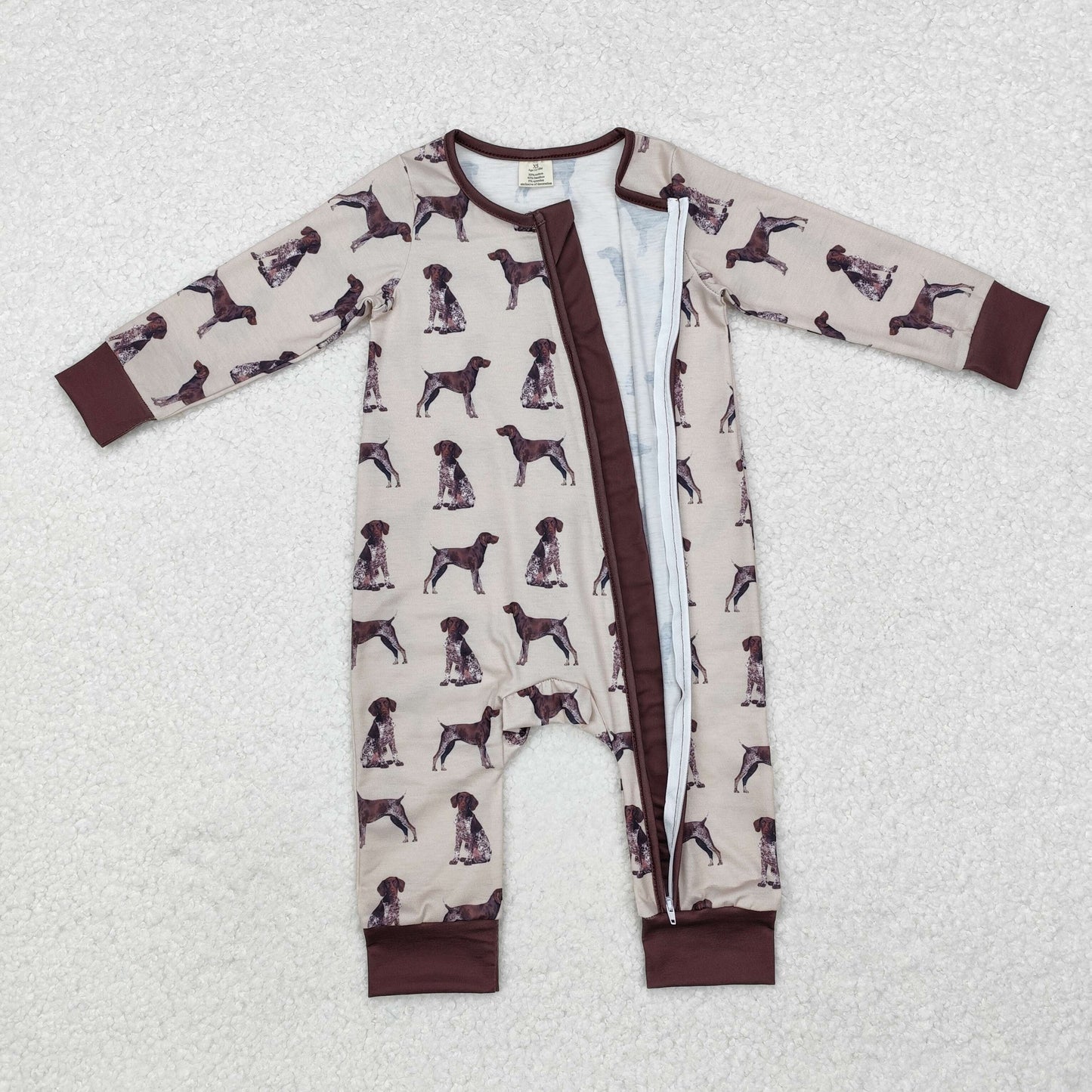 LR1759 dog sibling boy romper 202411 RTS