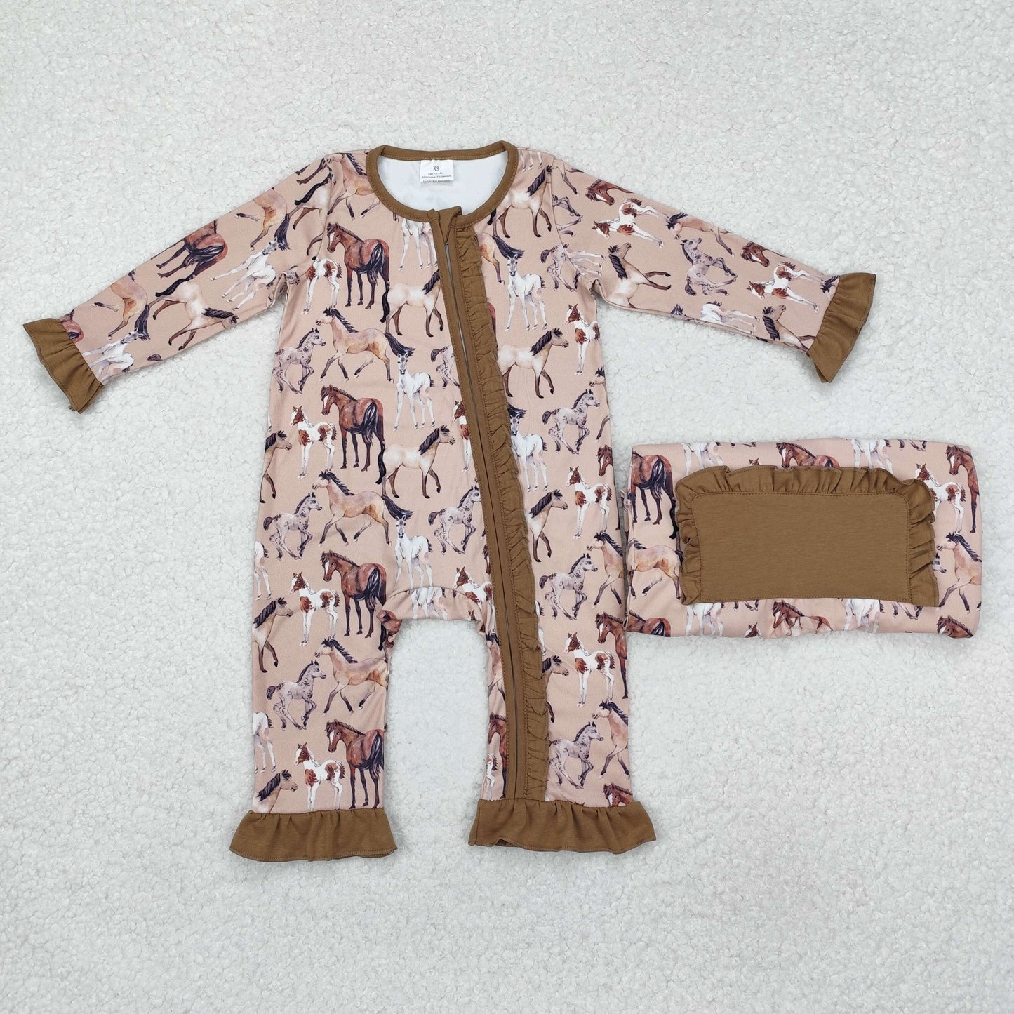 LR1771  western horse girl western romper 202411 RTS sibling