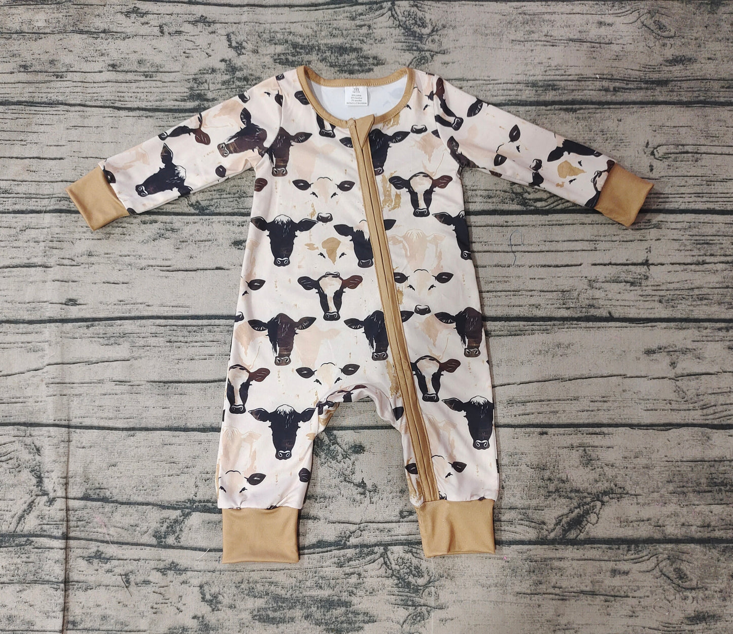 western cow sibling LR1843 girl romper 202409 preorder