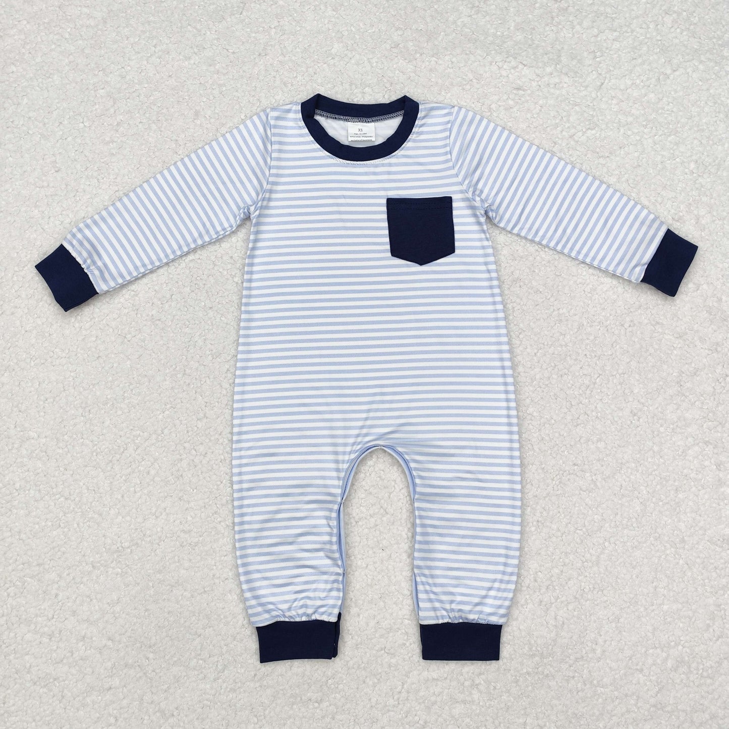 LR1805 blue  sibling boy romper 202411 RTS