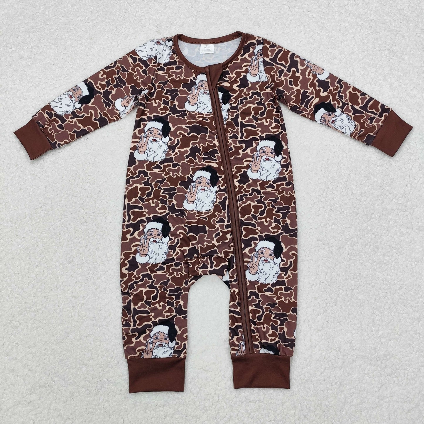 BAMBOO LR1820  camo Christmas  sibling boy romper 202409 RTS