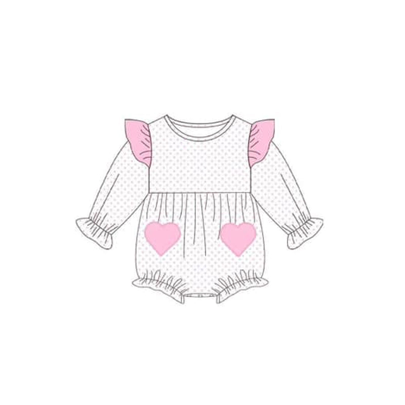 pink love sibling LR1831 girl romper 202408 preorder