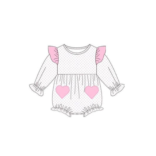 pink love sibling LR1831 girl romper 202408 preorder