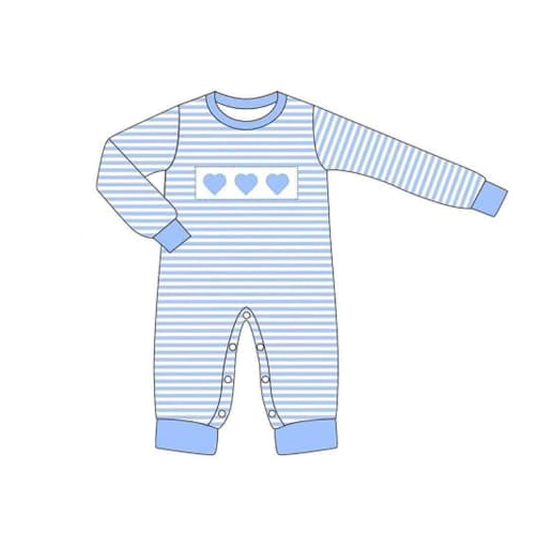 blue love sibling LR1832 boy romper 202408 preorder