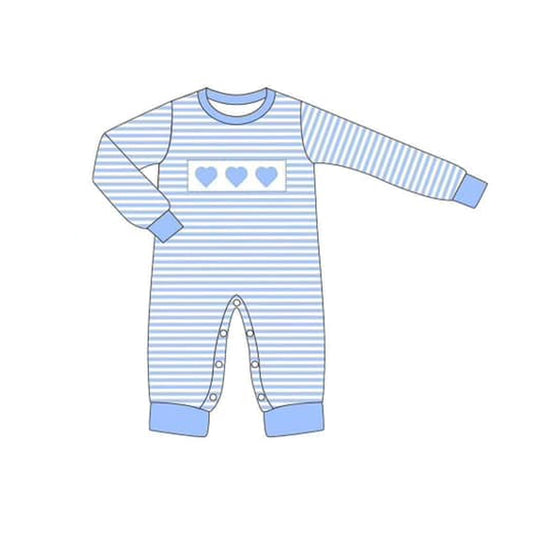 blue love sibling LR1832 boy romper 202408 preorder