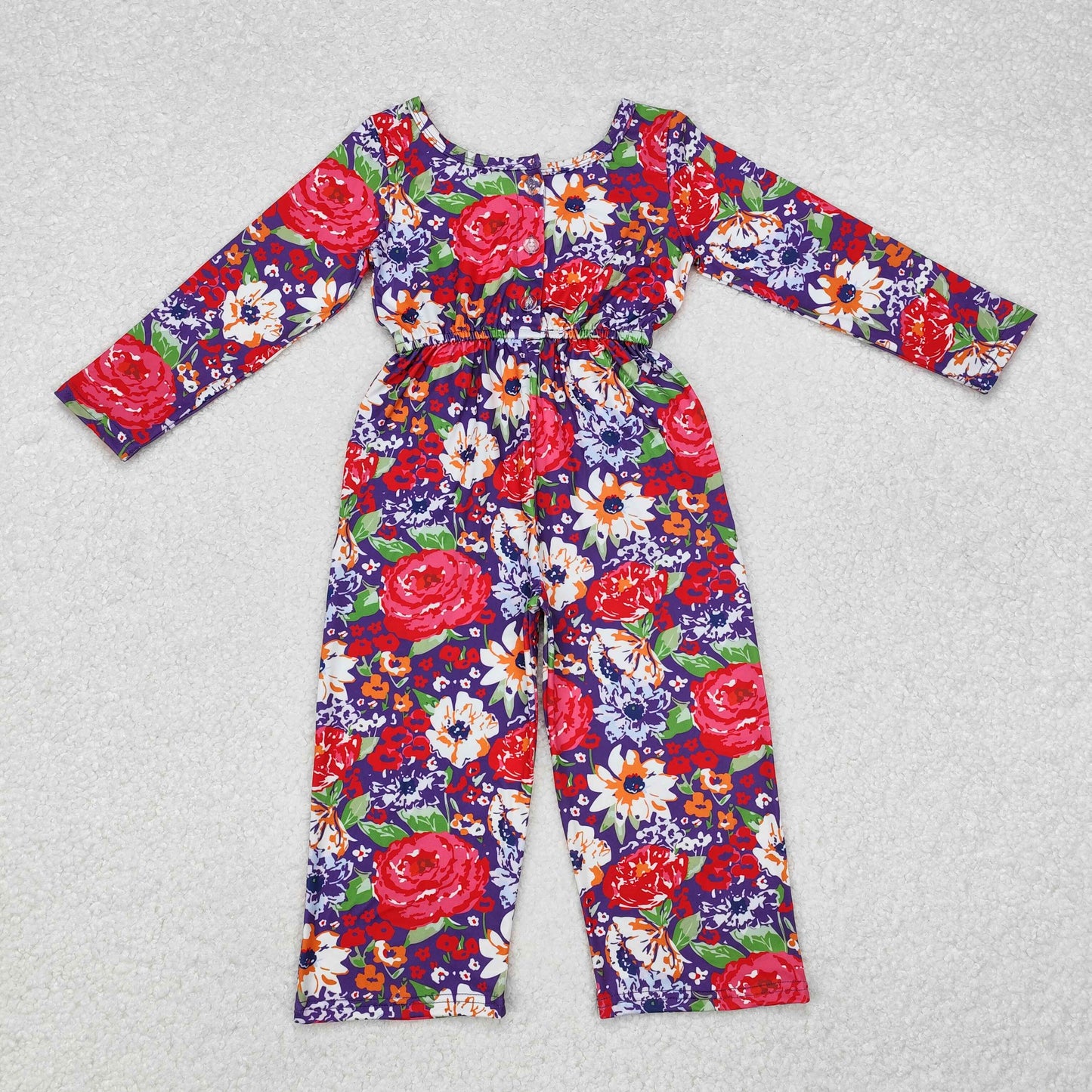 flower long sleeve girl jumpsuit LR1835  overall 202411 RTS