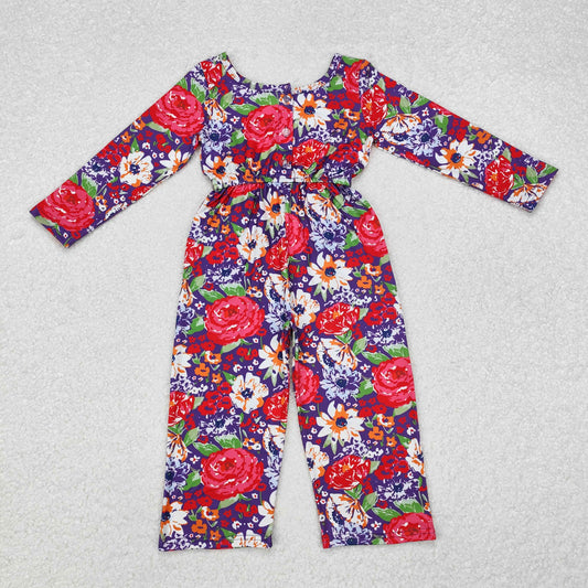 flower long sleeve girl jumpsuit LR1835  overall 202411 RTS