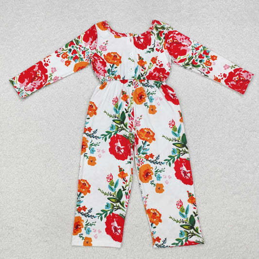 LR1837 flower long sleeve girl jumpsuit 202410 RTS