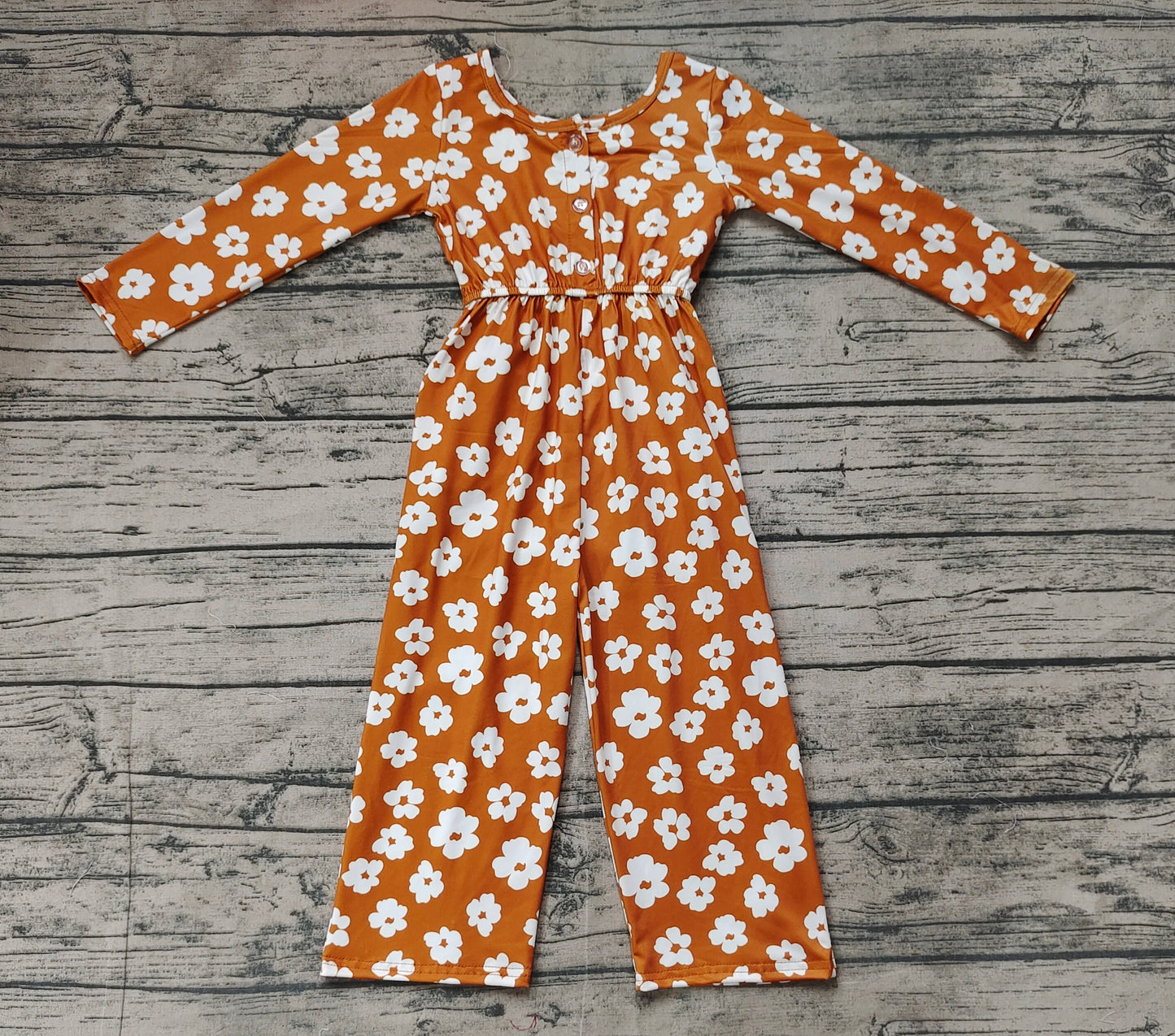 flower long sleeve girl jumpsuit LR1838 preorder overall 202409