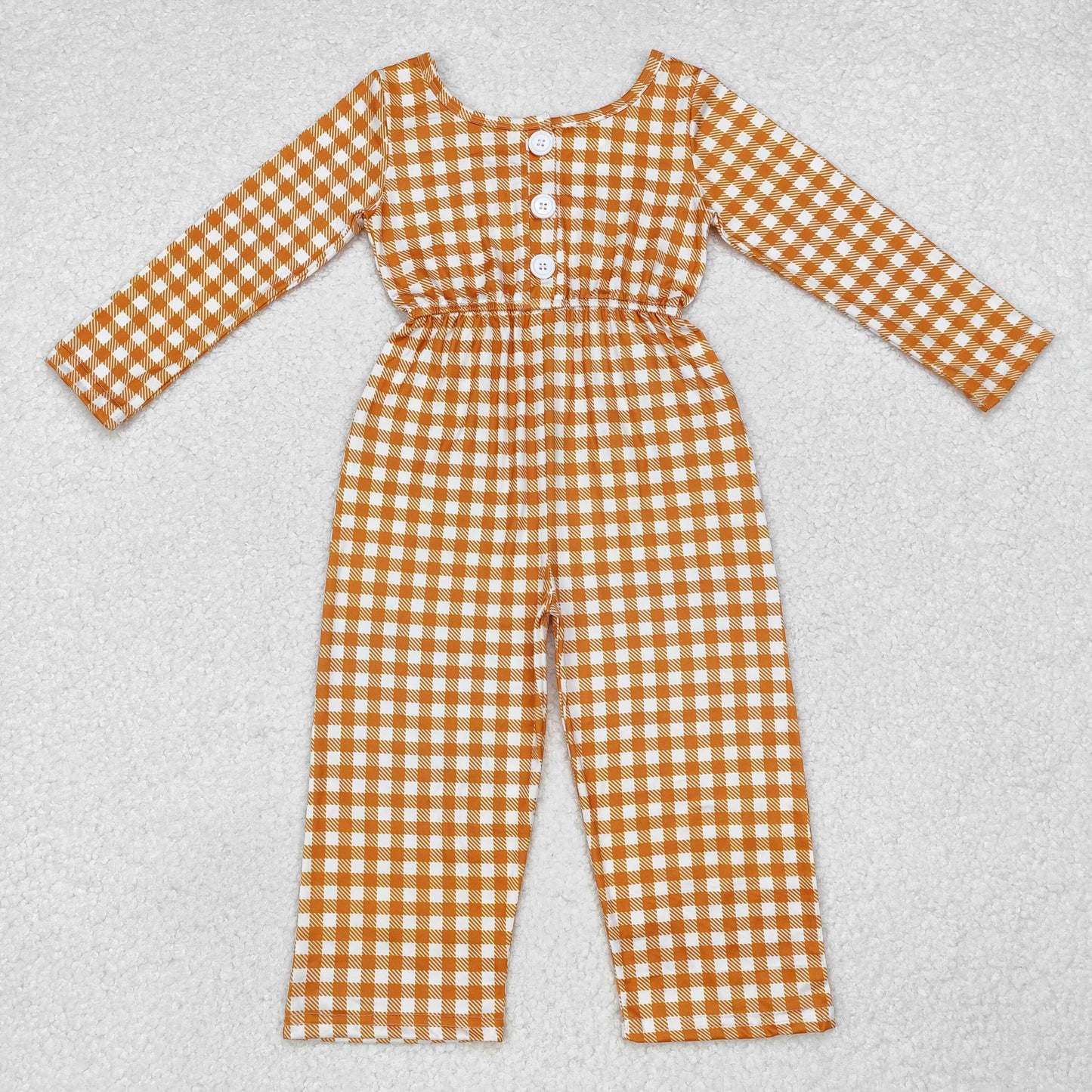 LR1840 plaid long sleeve girl jumpsuit LR1840 overall 202412 rts