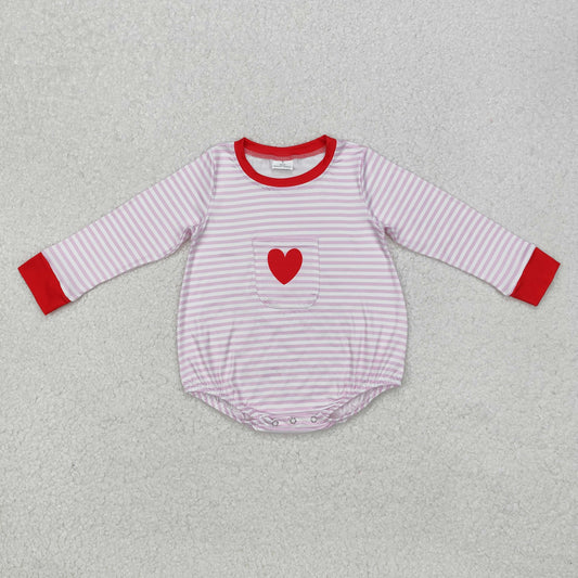 LR1855 love heart pink sibling LR1855 girl romper 202412 RTS