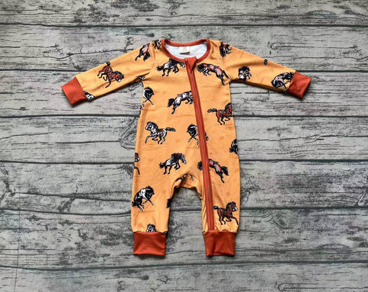 western horse hunting radeo sibling LR1857 girl romper 202409 preorder