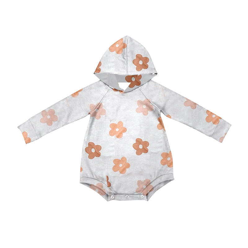 LR1886  sibling flower hoodie girl  romper 202408 preorder（