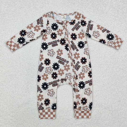 LR1951 mama's girl flowers romper jumpsuit overall  202411  RTS  romper