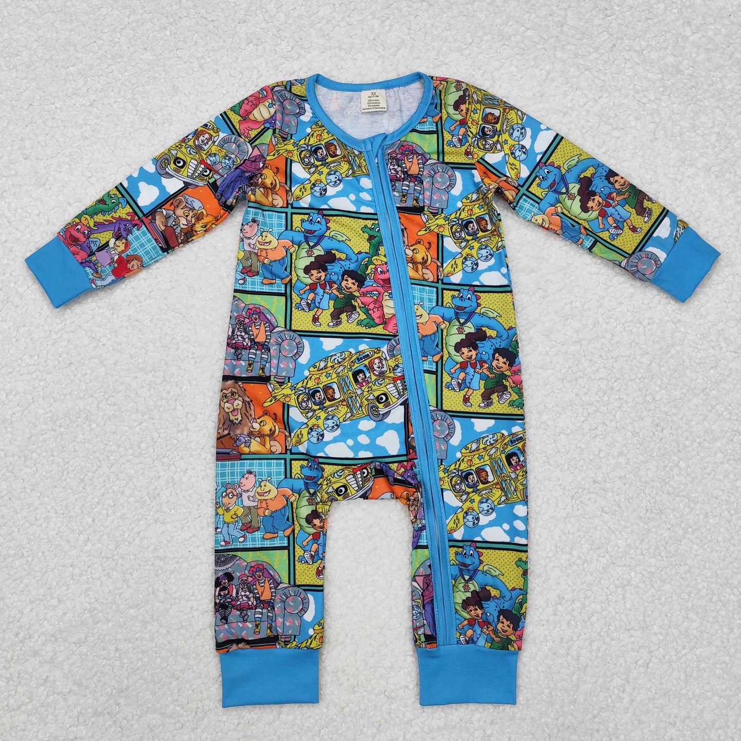 LR2040 dinosaur cartoon  western boy romper 202412 RTS sibling