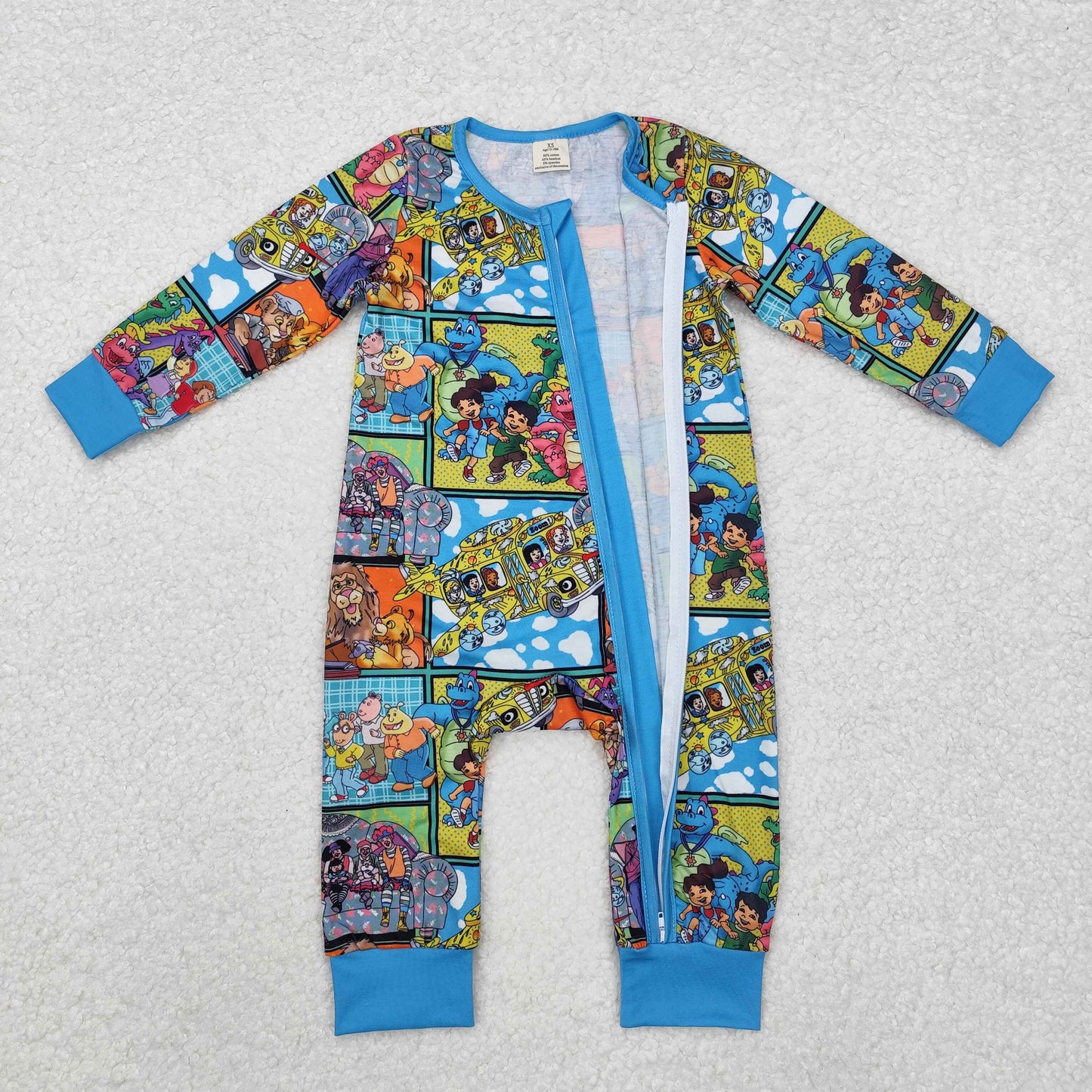 LR2040 dinosaur cartoon  western boy romper 202412 RTS sibling