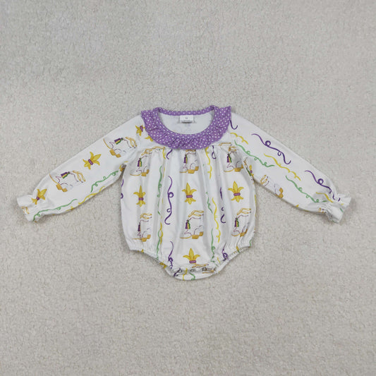 LR2042 sibling  Mardi Gras girl romper 2025 09 RTS