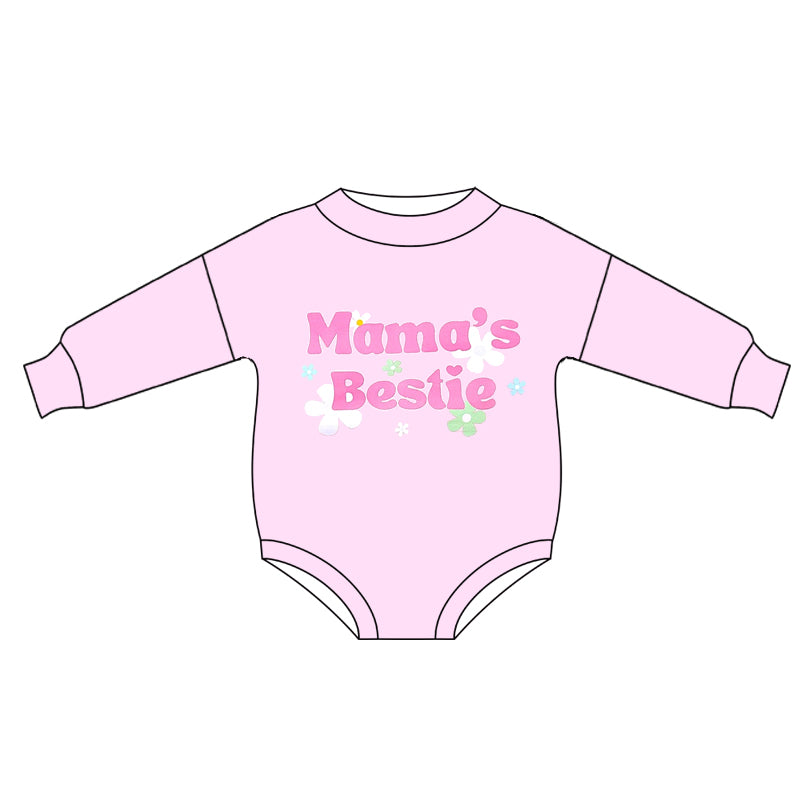 LR2103  western name bestia girl romper 202410 preorder sibling