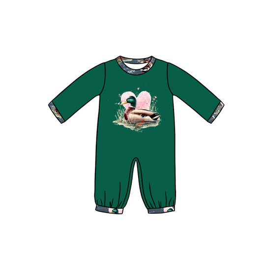 LR2108  western duck hunting boy romper 202410 preorder sibling