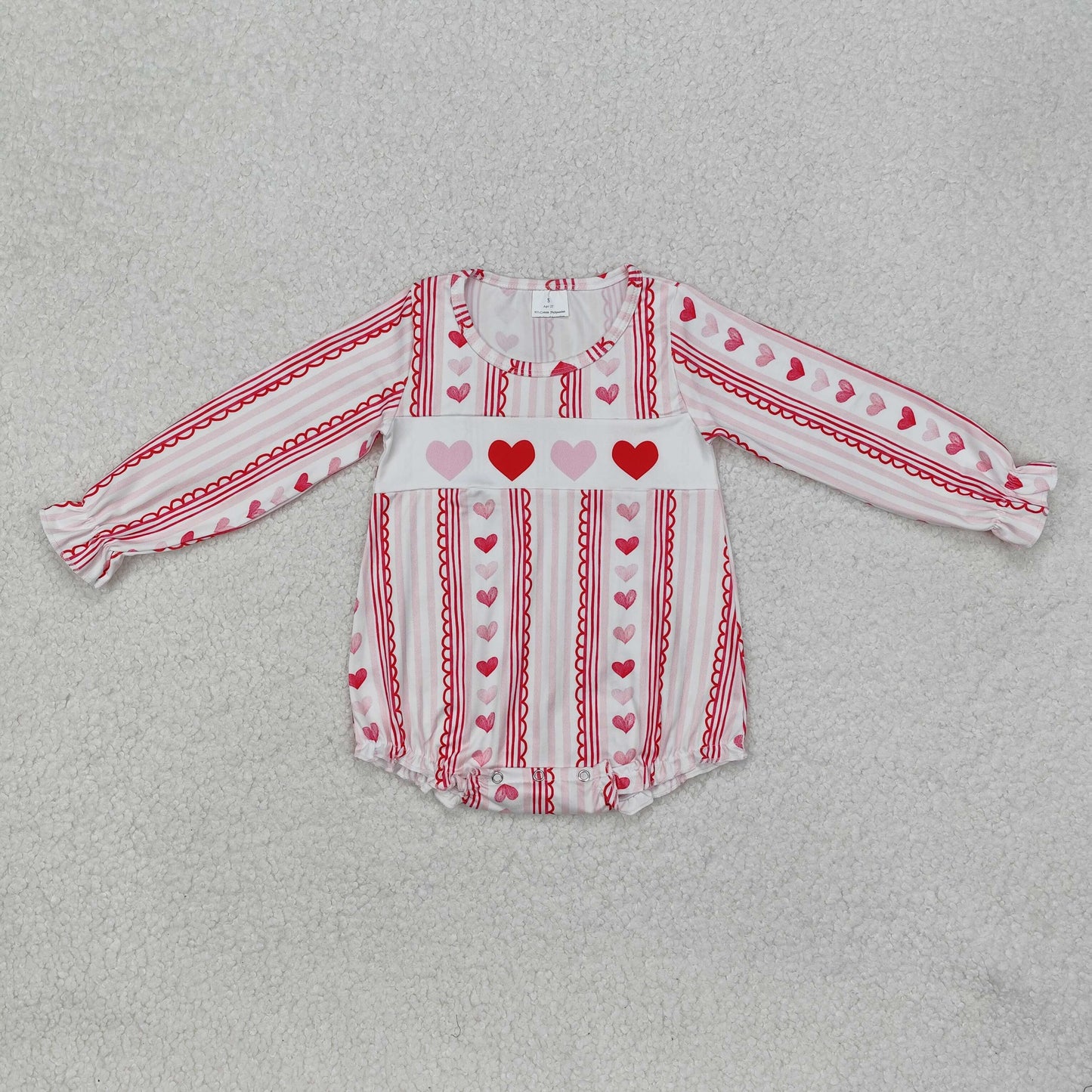 LR2134 western love valentine girl romper 202412  RTS sibling