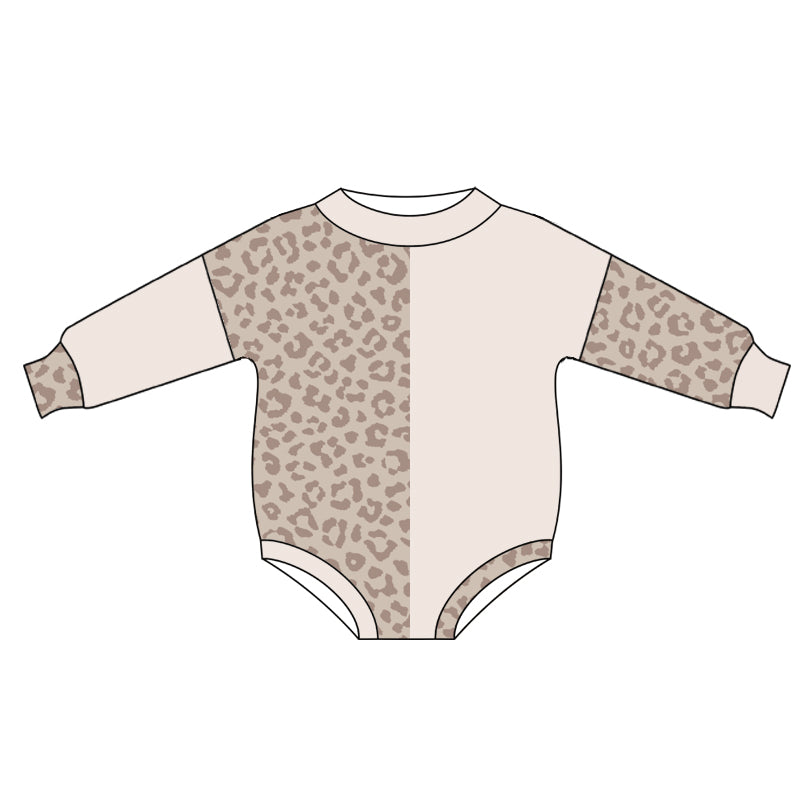 LR2145  western leopard girl romper 202411 preorder sibling