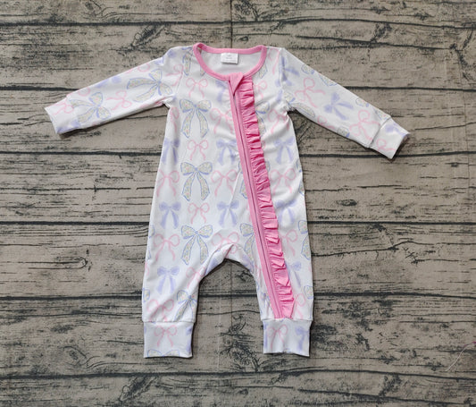 LR2158 bow girl  romper 202501 preorder sibling