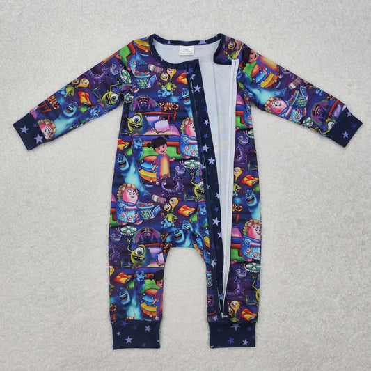 LR2164  western little girl cartoon boy romper 202501 sibling RTS