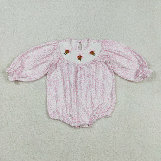 LR2184 Thankful turkey smocked  girl romper 202508 RTS